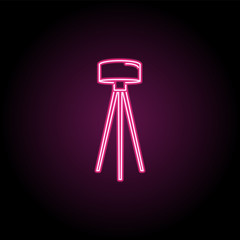 Poster - Floor lamp neon icon. Simple thin line, outline vector of household icons for ui and ux, website or mobile application