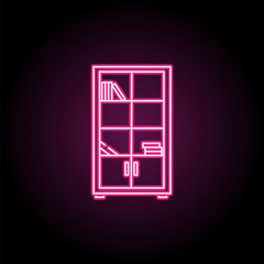 Poster - Shelves with books icon. Simple thin line, outline vector of household icons for ui and ux, website or mobile application