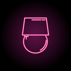 Poster - round chandelier icon. simple thin line, outline vector of household icons for ui and ux, website or