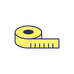 Sticker - ribbon tape measure isolated icon