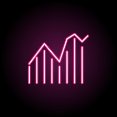Poster - Diagram neon icon. Simple thin line, outline vector of web icons for ui and ux, website or mobile application