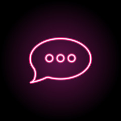 Leinwandbilder - bubble messages neon icon. simple thin line, outline vector of web icons for ui and ux, website or m