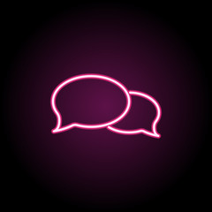 Leinwandbilder - dialogue bubble neon icon. simple thin line, outline vector of web icons for ui and ux, website or m