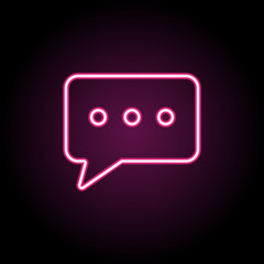 Leinwandbilder - message neon icon. simple thin line, outline vector of web icons for ui and ux, website or mobile ap