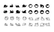collection of snail silhouette  logo icon designs vector