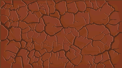 Wall Mural - Cracked Red Brown and barren desert earth background banner