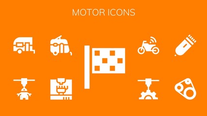 Wall Mural - Modern Simple Set of motor Vector filled Icons