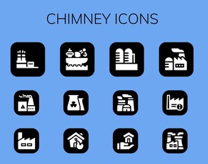 Poster - chimney icon set