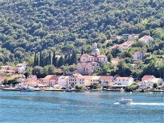 Wall Mural - Beautiful ocean and mountain views along the coast of Kotor Bay in Montenegro