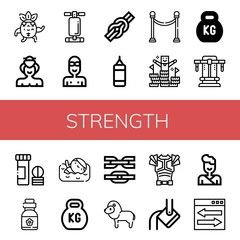 Canvas Print - Set of strength icons