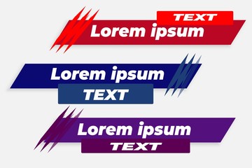 Geometric cool lower third banner template