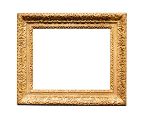 horizontal wide baroque wooden painting frame