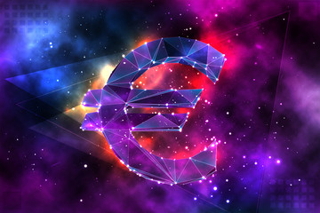 Wall Mural - vector 3d object on space background