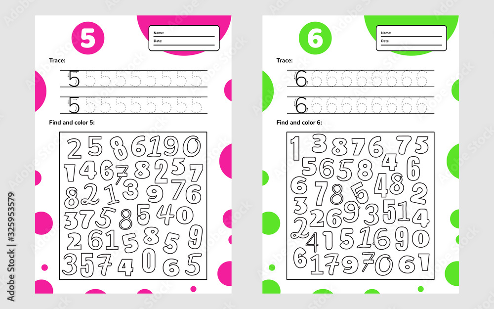 Educational worksheet for preschool and school kids. Number game for ...