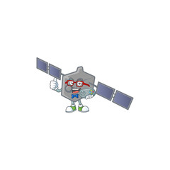 Sticker - An attractive gamer satellite network cartoon character design