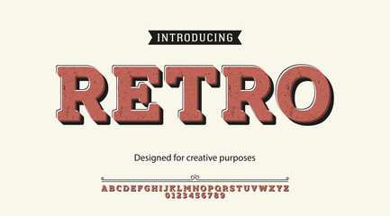 Retro typeface.For labels and different type designs