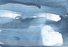 Steel Blue Abstraction. Abstract Watercolor Background. Painting Texture
