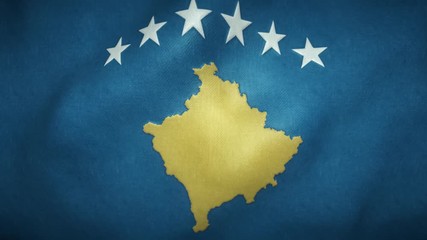 Wall Mural - flag of kosovo waving in the wind