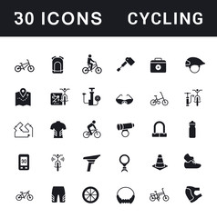 Sticker - Set of Simple Icons of Cycling