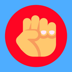 Hand Gesture icon flat design vector 