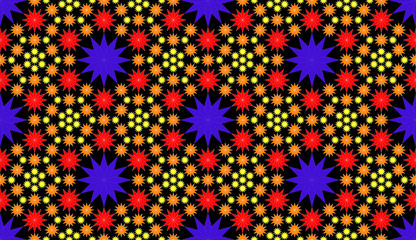 A geometric seamless star pattern