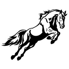 Horse Icon On Line Style On A White Background 