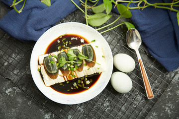 Wall Mural - Tofu with Preserved Eggs