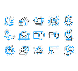 Cyber security icons. 