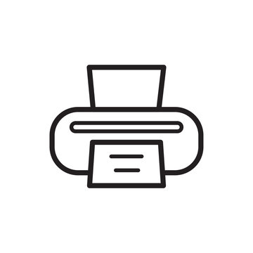 printer icon design, flat style icon collection