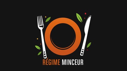 Poster - régime minceur, manger sain, vie saine concept