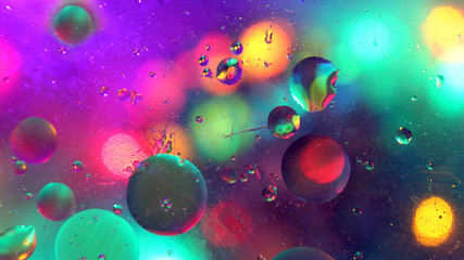 Wall Mural - Bubbles and Lights Colourful Background Texture