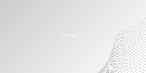 white modern abstract presentation background with grey silver curve line