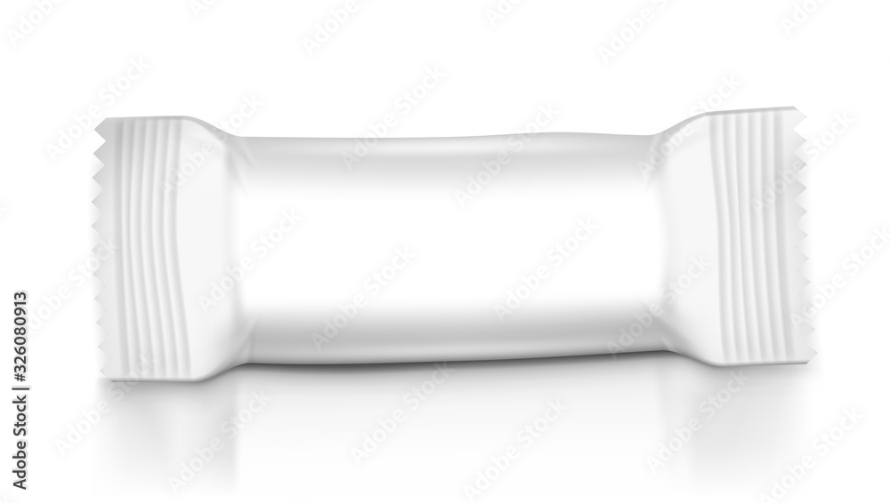 Realistic 3D White Chocolate Or Wafer Packaging Stock Vector | Adobe Stock