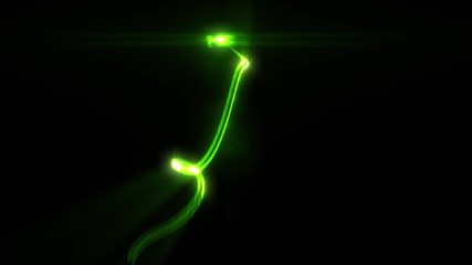 Poster - light streak particle with lens flare fx loop/ 4k animation of an abstract light stroke with optical