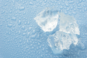 Wall Mural - ice cube and water  background 