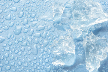 Poster - ice cube and water  background 