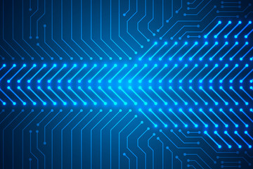 Sticker - Microchip Technology Background, blue digital circuit board pattern