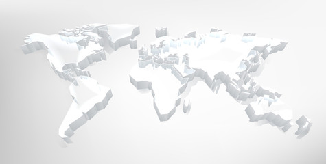 a world map 3d digital technology background