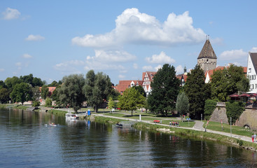 Sticker - Donau in Ulm mit Metzgerturm