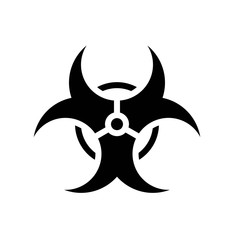 pollution related hazard or dangerous sign vector in solid design,