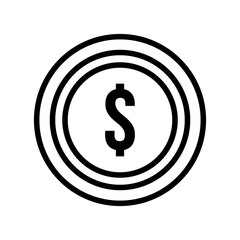 coin money dollar isolated icon