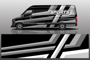 Van car wrapping decal design