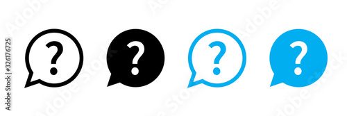 Fotomural Question mark set of vector isolated icons