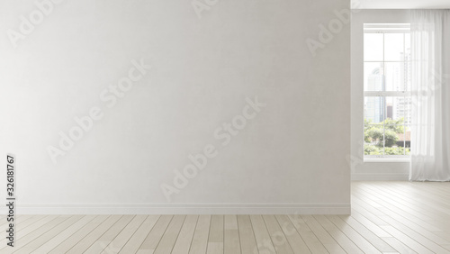Fotomural Interior of empty modern living room 3D rendering