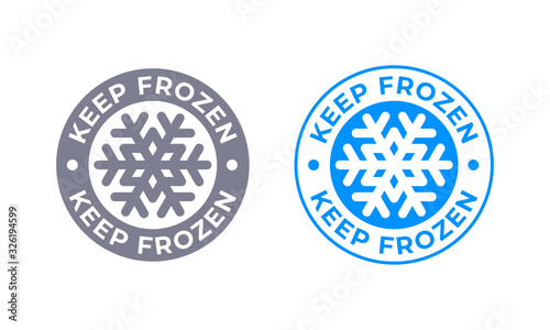Cuadros en Lienzo Keep frozen vector food product package label