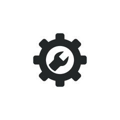 Aufkleber - Service tool icon template color editable. mechanical symbol vector sign isolated on white background illustration for graphic and web design.