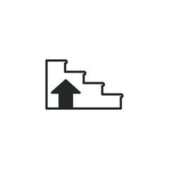 Leinwandbilder - Stairs Icon vector sign isolated for graphic and web design. Stairs symbol template color editable on white background.