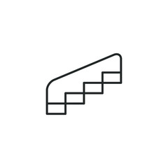 Poster - Stairs Icon vector sign isolated for graphic and web design. Stairs symbol template color editable on white background.