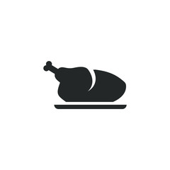 Aufkleber - chicken icon template color editable. chicken symbol vector sign isolated on white background illustration for graphic and web design.