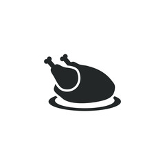 Aufkleber - chicken icon template color editable. chicken symbol vector sign isolated on white background illustration for graphic and web design.